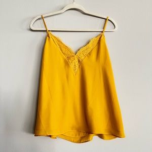 Yellow Lace Tank Top